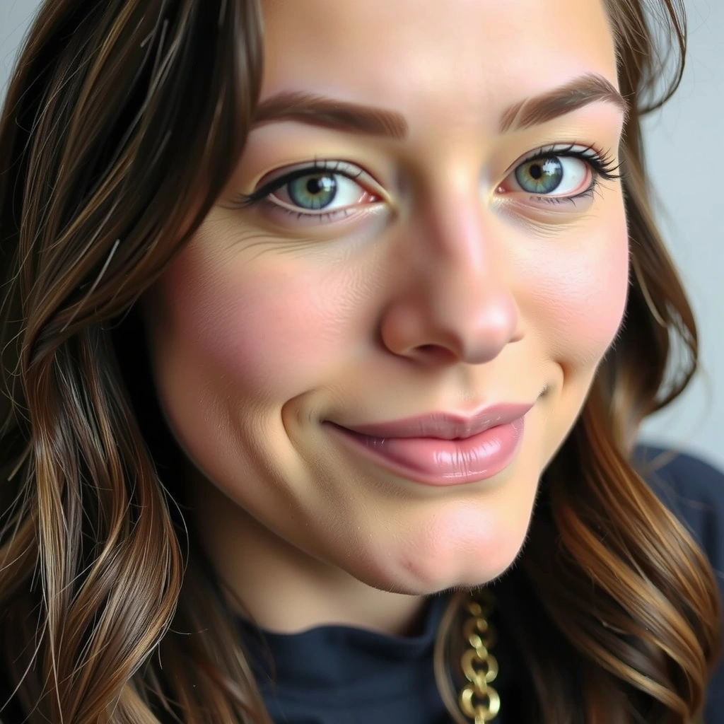 Porträt einer lächelnden Frau namens Anna M.