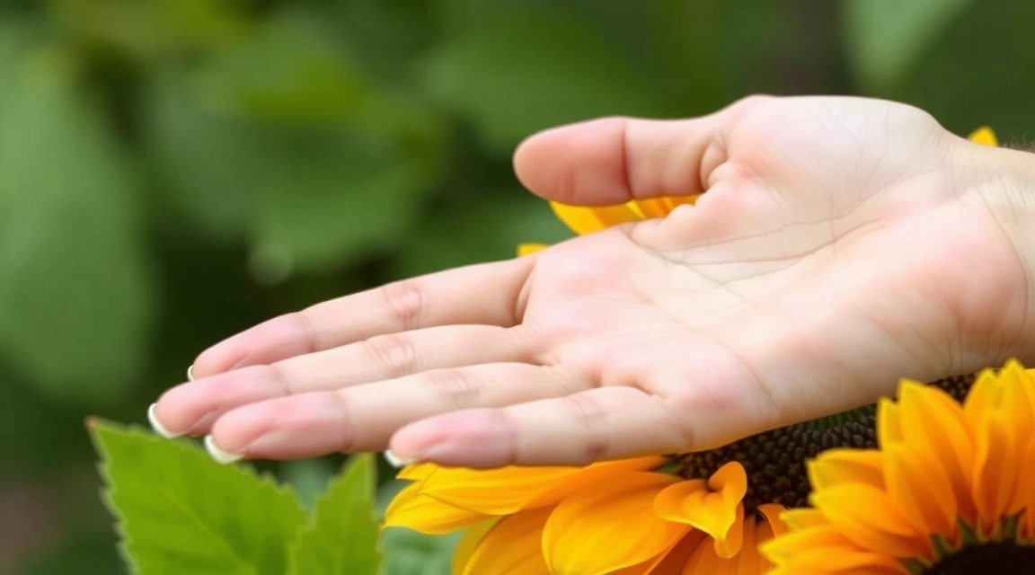 Eine freundliche Hand, die zum Kontakt einlädt